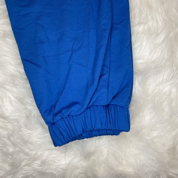 WOMEN’S ROYAL BLUE PLUS SIZE FITTED CARGO JOGGERS SWEATPANTS - Picture 12 of 14